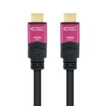 Nanocable Cavo HDMI v2.0 maschio con ripetitore HDMI v2.0 maschio 15 m - 4K@60Hz 18Gbps - Alta velocità - Colore nero/rosa - immagine 2