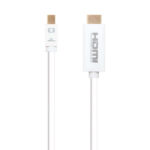 Nanocavo Cavo convertitore Mini DP maschio a HDMI v1.4 maschio 2 m - Colore bianco - immagine 2