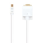 Nanocable Cavo convertitore Mini DP maschio a VGA maschio 5 m - Colore bianco - immagine 2