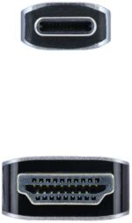 Nanocavo Cavo convertitore da USB-C maschio a HDMI maschio 1,80 m - Colore nero/argento - immagine 3