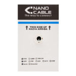 Nanocavo Bobina di cavo di rete rigido impermeabile per esterni RJ45 Cat.6 UTP AWG24 305 m - Colore nero - immagine 2