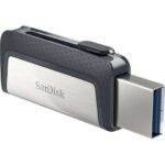 Sandisk Ultra Dual Memoria USB-C e USB-A 128 GB - Fino a 150 MB/s in lettura - Design metallico - Colore acciaio/nero (pendrive) - immagine 2