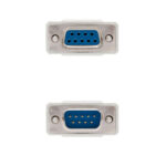 Nanocable Cavo seriale modem DB9 maschio a DB9 femmina 1,80 m - Colore beige - immagine 3