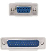 Nanocavo Cavo seriale modem DB9 femmina a DB25 maschio 1,80 m - Colore beige - immagine 3
