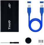 Tooq Custodia esterna HDD/SDD 2,5" fino a 9,5 mm SATA USB 3.0 - Colore nero - immagine 4