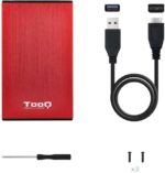 Tooq Custodia esterna HDD/SDD 2,5" fino a 9,5 mm SATA USB 3.0 - Colore rosso - immagine 4