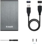 Tooq Custodia esterna HDD/SDD 2,5" fino a 9,5 mm SATA USB 3.0 - Colore grigio - immagine 4