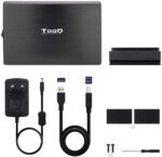 Tooq Custodia esterna HDD 3,5" SATA USB 3.0/3.1 Gen1 con supporto - Colore nero - immagine 4