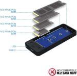 Tooq Custodia esterna SSD M2 NVMe PCIe USB-C - Colore nero - immagine 2
