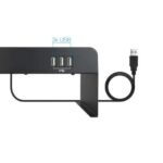 Tooq Supporto elevatore per monitor o laptop - 3x USB 2.0 - Peso max. 20 kg - Colore nero - immagine 3