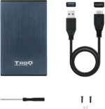 Tooq Custodia esterna HDD/SDD 2,5" fino a 9,5 mm SATA USB 3.0 - Colore blu navy metallizzato - immagine 4