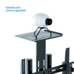 Tooq Supporto da pavimento con ruote per schermi da 37"-70" - Blocco ruote - Due ripiani - Peso massimo 50 kg - VESA 600X400 mm - Colore nero - immagine 4