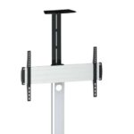 Tooq Supporto da pavimento con ruote per schermi da 37"-70" - Blocco ruote - Due ripiani - Gestione cavi - Peso max 50 kg - VESA 600X400 mm - Colore alluminio/nero - immagine 3