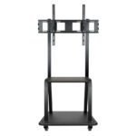 Tooq Supporto da pavimento con ruote per schermi da 37"-100" - Blocco ruote - Due ripiani - Peso massimo 150 kg - VESA 800X600 mm - Colore nero - immagine 2