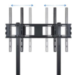 Tooq Supporto da pavimento con ruote per schermi da 37"-100" - Blocco ruote - Due ripiani - Peso massimo 150 kg - VESA 800X600 mm - Colore nero - immagine 4