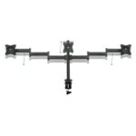 Tooq Supporto da tavolo con bracci articolati per 3 monitor da 13"-27" - Girevole e inclinabile - Gestione dei cavi - Peso massimo 8 kg per braccio - VESA 100x100 mm - immagine 2
