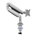 Tooq Supporto da tavolo con braccio articolato per monitor da 13"-32" - Girevole e inclinabile - Pistone a gas - Peso max 9 kg - VESA 100x100 mm - Colore alluminio - immagine 3