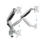 Tooq Supporto da tavolo con bracci articolati per 2 monitor da 13"-32" - Girevole e inclinabile - Pistone a gas - Peso massimo 9 kg per braccio - VESA 100x100 mm - immagine 3