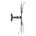 Tooq Supporto a parete con braccio per TV da 23"-55" - Girevole e inclinabile - Gestione dei cavi - Peso max 30 kg - VESA 400x400 mm - Colore nero - immagine 3
