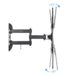 Tooq Supporto a parete con braccio articolato per TV da 23"-55" - Girevole e inclinabile - Gestione dei cavi - Peso massimo 30 kg - VESA 400x400 mm - Colore nero - immagine 4