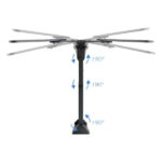 Tooq Supporto a parete con braccio articolato per TV da 23"-55" - Girevole e inclinabile - Gestione dei cavi - Peso massimo 30 kg - VESA 400x400 mm - Colore nero - immagine 5
