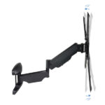 Tooq Supporto a parete con braccio articolato per TV da 23"-55" - Girevole e inclinabile - Pistone a gas - Peso max 30 kg - VESA 400 x 400 mm - Colore nero - immagine 4