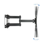Tooq Supporto a parete con doppio braccio articolato per TV da 37"-70" - Girevole e inclinabile - Peso max 50 kg - VESA 600x400 mm - Colore nero - immagine 3