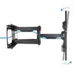 Tooq Supporto a parete con doppio braccio articolato per TV da 37"-90" - Girevole e inclinabile - Peso max 75 kg - VESA 800x400 mm - Colore nero - immagine 5
