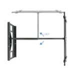 Tooq Supporto a parete con braccio articolato per TV da 43"-80" - Grandangolare - Girevole e inclinabile - Peso max 50 kg - VESA 800x400 mm - Colore nero - immagine 3