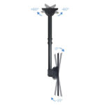 Tooq Supporto girevole da soffitto per TV da 37"-70" - Gestione dei cavi - Peso max 50 kg - VESA 600x400 mm - immagine 3