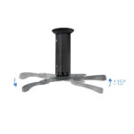 Tooq Supporto universale da soffitto per proiettore - Inclinabile e girevole - Peso massimo 10 kg - Colore nero - immagine 3