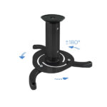 Tooq Supporto universale da soffitto per proiettore - Inclinabile e girevole - Peso massimo 10 kg - Colore nero - immagine 4