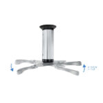 Tooq Supporto universale da soffitto per proiettore - Inclinabile e girevole - Peso massimo 10 kg - Colore argento - immagine 3