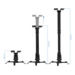 Tooq Supporto universale da soffitto per proiettore - Inclinabile e girevole - Peso massimo 20 kg - Colore nero - immagine 2