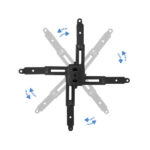 Tooq Supporto universale da soffitto per proiettore - Inclinabile e girevole - Peso massimo 20 kg - Colore nero - immagine 4