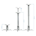 Tooq Supporto universale da soffitto per proiettore - Inclinabile e girevole - Peso massimo 20 kg - Colore argento - immagine 2