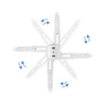 Tooq Supporto universale da soffitto per proiettore - Inclinabile e girevole - Peso massimo 20 kg - Colore bianco - immagine 4