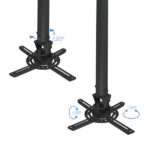 Tooq Supporto da soffitto per proiettore - Inclinabile e girevole - Adatto per soffitti inclinati - Peso massimo 20 kg - Colore nero - immagine 5