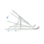 Tooq Supporto per laptop fino a 15" - 7 livelli di altezza - Pieghevole - Base antiscivolo - Peso massimo 5 kg - Colore argento - immagine 3