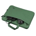 Trust Bologna Custodia per laptop fino a 16" - Realizzata con materiali riciclati - Scomparto esterno - Imbottitura - Maniglia e tracolla per il trasporto - immagine 5