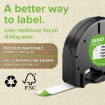 Dymo LetraTag S0721730 Nastro per etichette originale per etichettatrice - Testo nero su sfondo metallico - Larghezza 12 mm x 4 metri (91208) - immagine 3