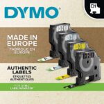 Dymo D1 45013 Nastro per etichette originale per etichettatrice - Testo nero su sfondo bianco - Larghezza 12 mm x 7 metri - S0720530 - immagine 3