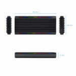 Tooq Shinobi Custodia esterna SSD M.2 NGFF/NVMe USB-C 3.1 Gen2 RGB - immagine 2