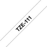 Brother TZe111 Nastro laminato originale per etichette - Testo nero su sfondo trasparente - Larghezza 6 mm x 8 metri - immagine 3