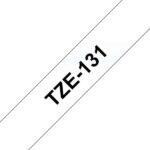 Brother TZe131 Nastro laminato originale per etichette - Testo nero su sfondo trasparente - Larghezza 12 mm x 8 metri - immagine 3