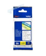Brother TZe135 Nastro laminato originale per etichette - Testo bianco su sfondo trasparente - Larghezza 12 mm x 8 metri - immagine 2