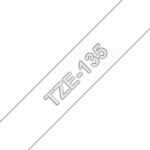 Brother TZe135 Nastro laminato originale per etichette - Testo bianco su sfondo trasparente - Larghezza 12 mm x 8 metri - immagine 3