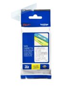 Brother TZe145 Nastro laminato originale per etichette - Testo bianco su sfondo trasparente - Larghezza 18 mm x 8 metri - immagine 2