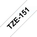 Brother TZe151 Nastro laminato originale per etichette - Testo nero su sfondo trasparente - Larghezza 24 mm x 8 metri - immagine 3