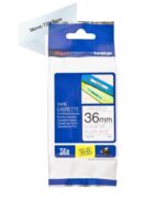 Brother TZe161 Nastro laminato originale per etichette - Testo nero su sfondo trasparente - Larghezza 36 mm x 8 metri - immagine 2